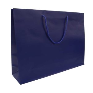 A3 Horizontal Blue Paper Shopping Bags - Image 1