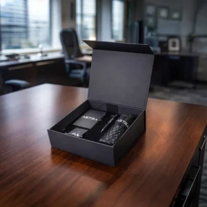 Promotional Gift Sets in Black Magnetic Closure Gift Box - Image 2