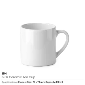 Ceramic Tea Cups in 180 ml - Image 4
