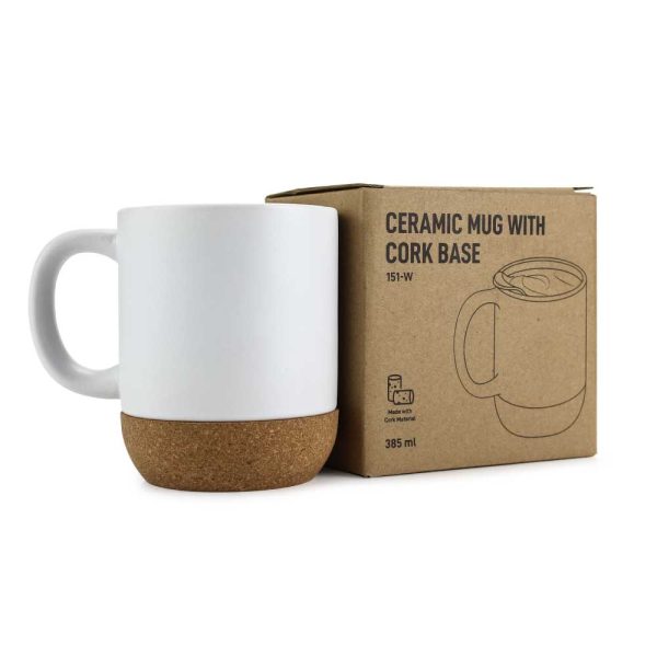 Mugs with Lid and Cork Base and Box