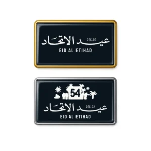 Rectangular Flat Metal Badges with Magnet Attachment - Image 3