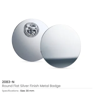 Round Flat Metal Badges 30mm with Butterfly Clutch Attachment - Image 5