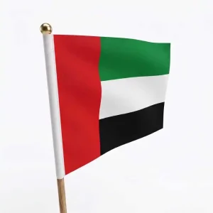 UAE Flags A4 Size with Wooden Pole - Image 4