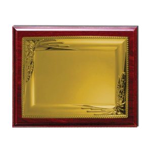 Wooden Plaques with Gold Spanish Plate - Image 1