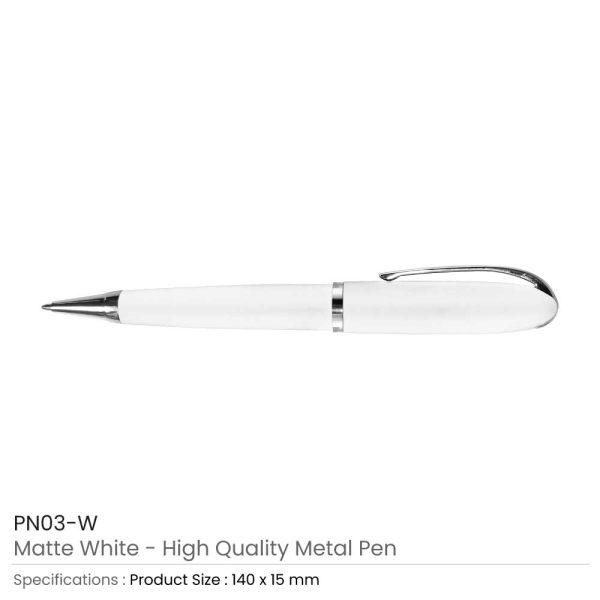 High Quality Metal Pens White