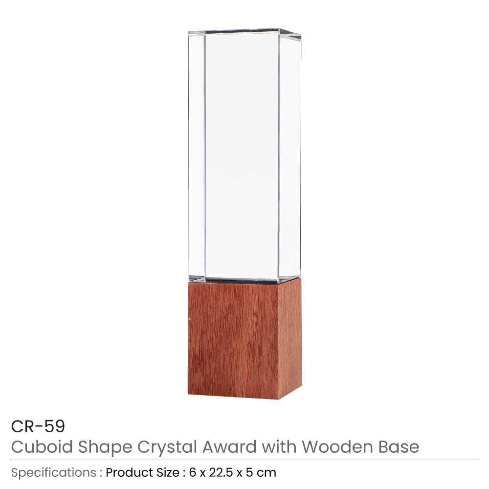 Cuboid-Shape-Crystal-Awards-with-Wooden-Base-CR-59-Details