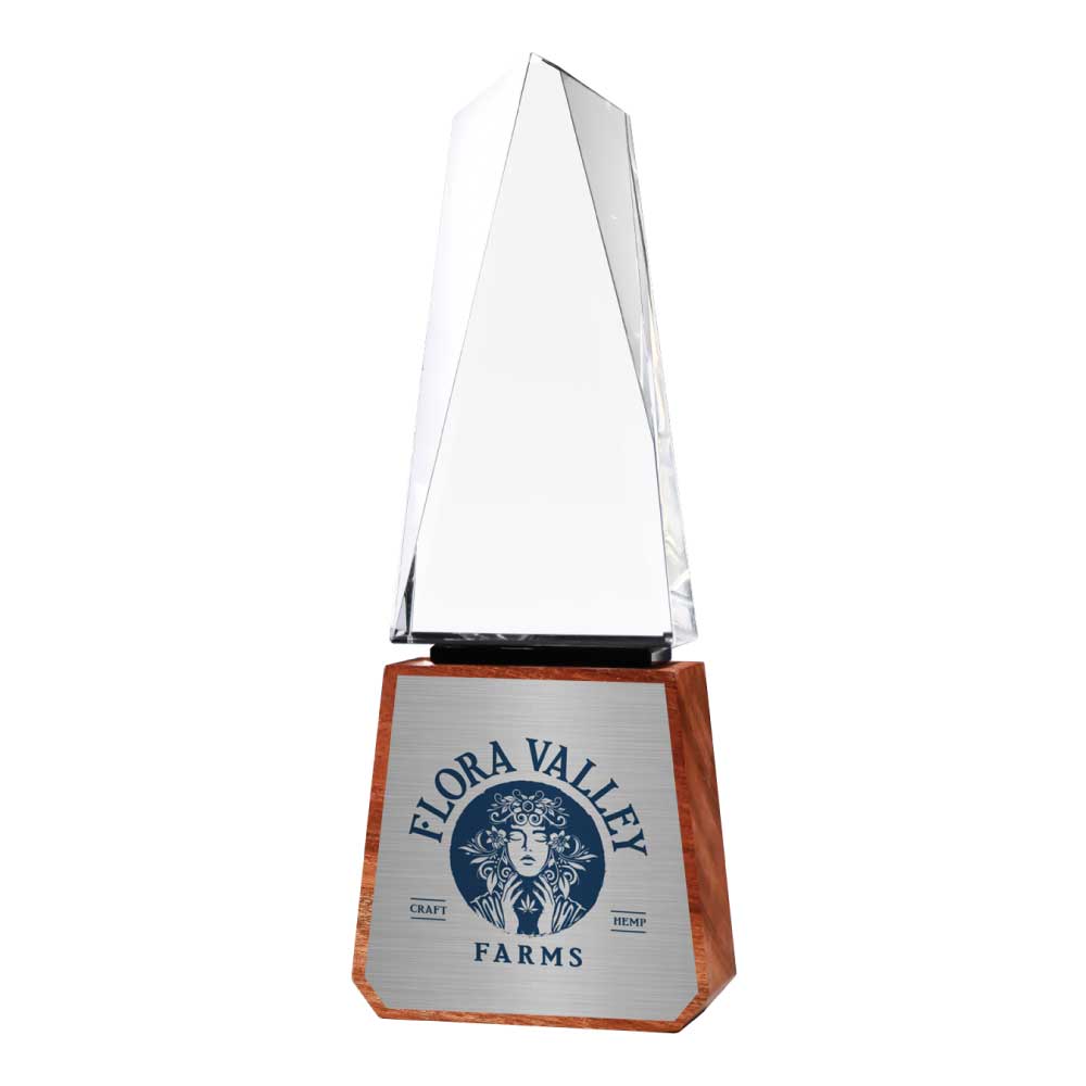 Printing-Tower-Shape-Crystal-Awards-with-Wooden-Base-CR-58