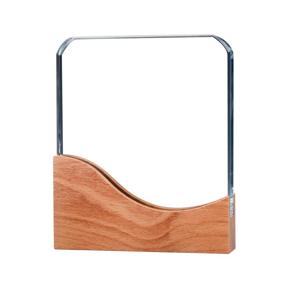 Square-Crystal-Award-with-Wooden-Base-CR-56-Blank