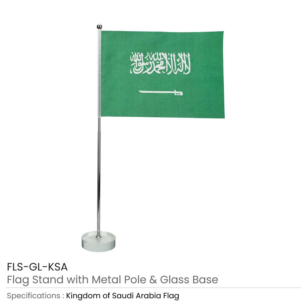 KSA-Flag-with-Metal-Pole-and-Glass-Base-FLS-GL-KSA