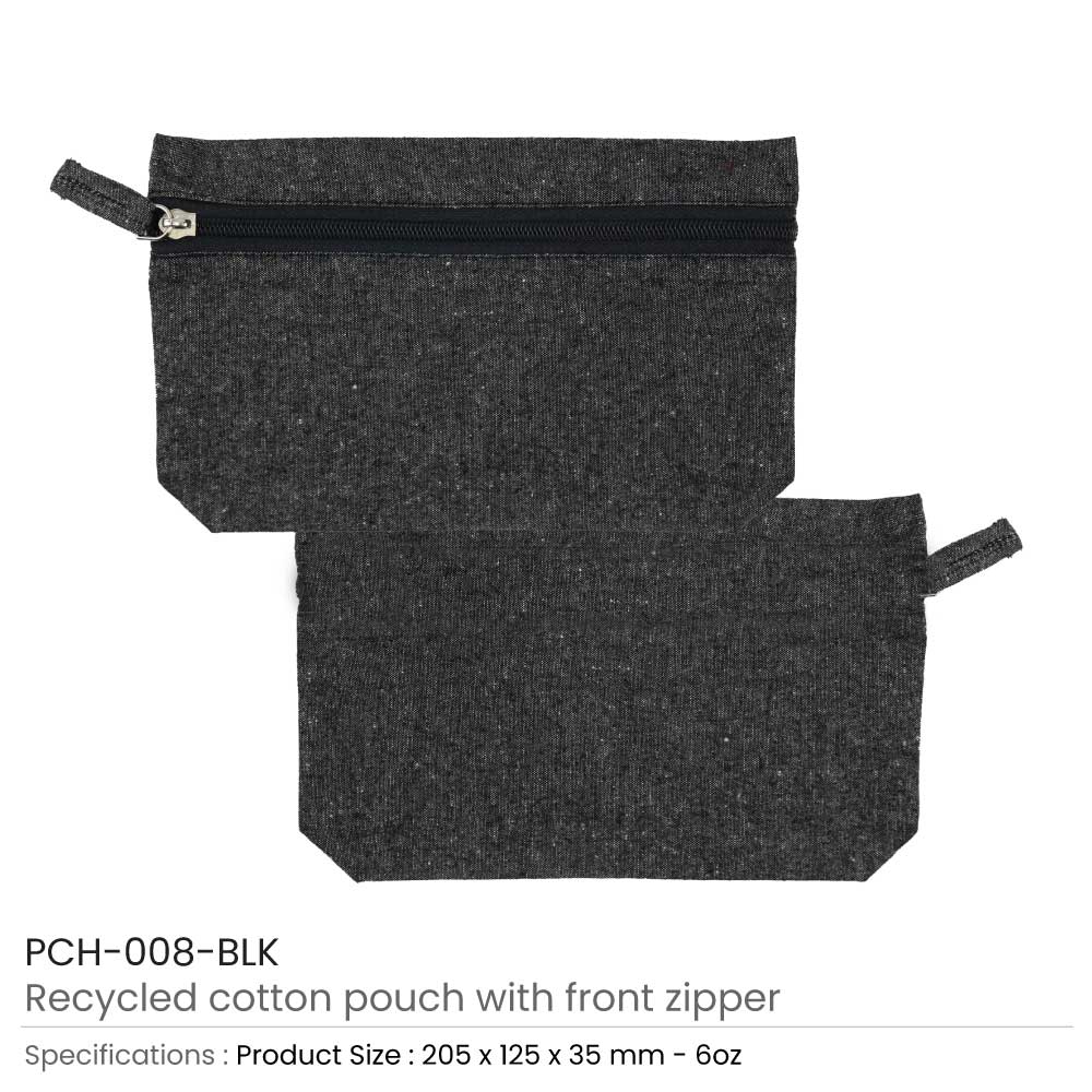 Cotton-Pouch-with-front-Zipper-PCH-008-BLK