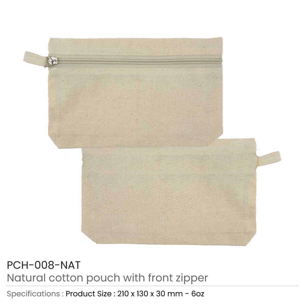 Cotton-Pouch-with-front-Zipper-PCH-008-NAT