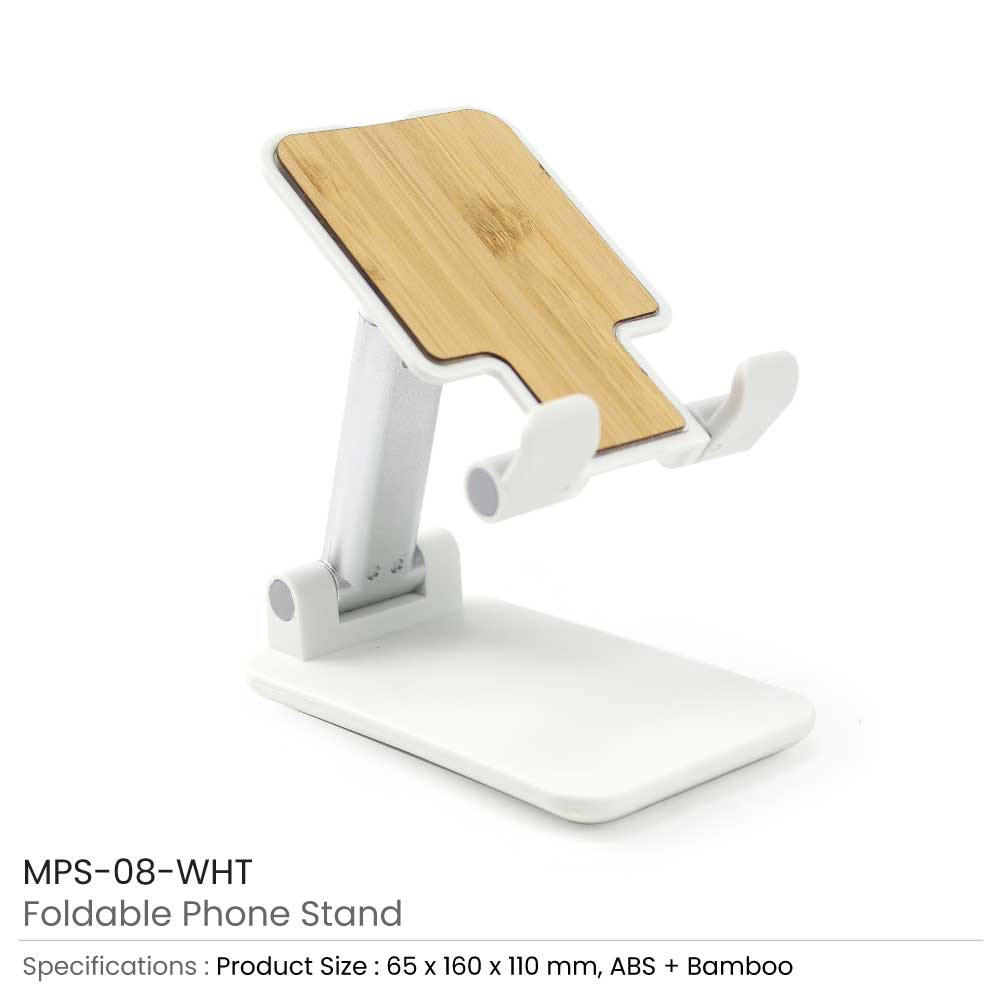 Foldable-Phone-Stands-White-MPS-08-WHT