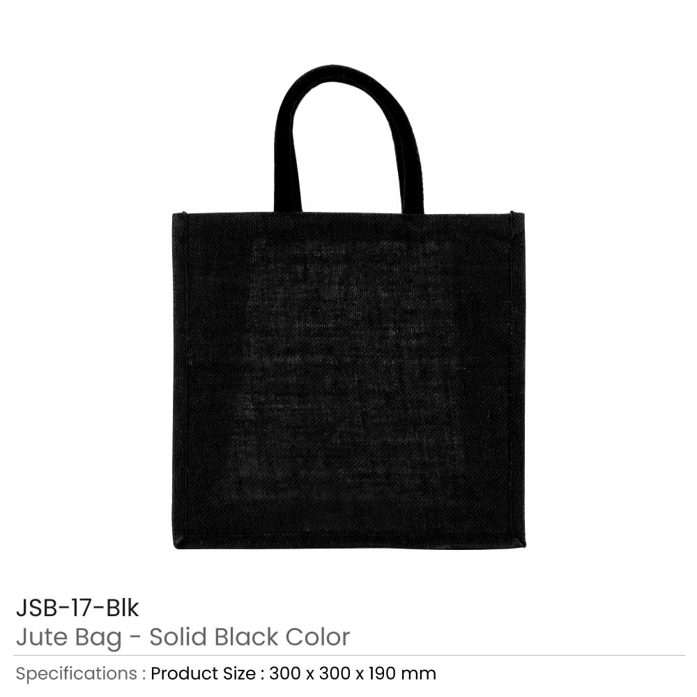Reusable-Square-Jute-Bags-Black-JSB-17-BLK