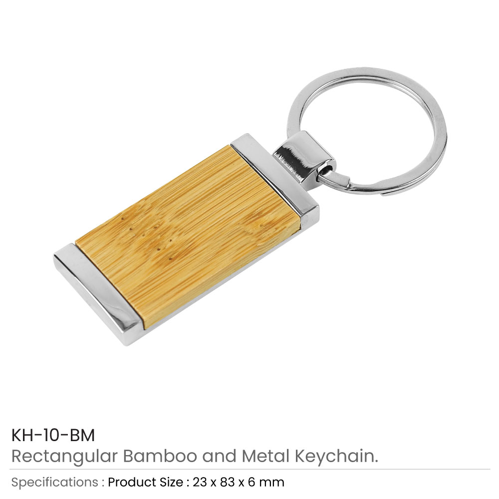 Rectangular-Bamboo-and-Metal-Keychains-KH-10-BM-Details