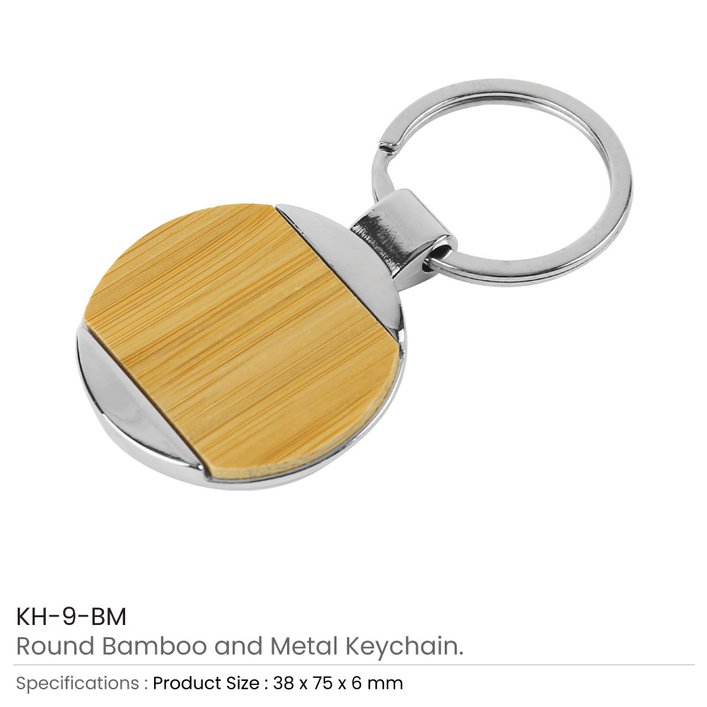 Round-Bamboo-and-Metal-Keychains-KH-9-BM-Details