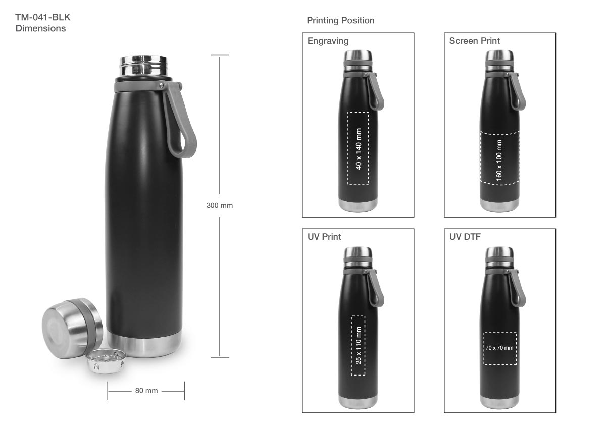 Double Wall Vacuum Bottles Printing Details