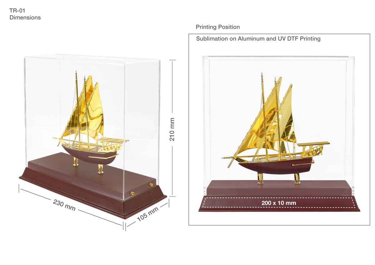 UAE Golden Dhow Memento Printing Details