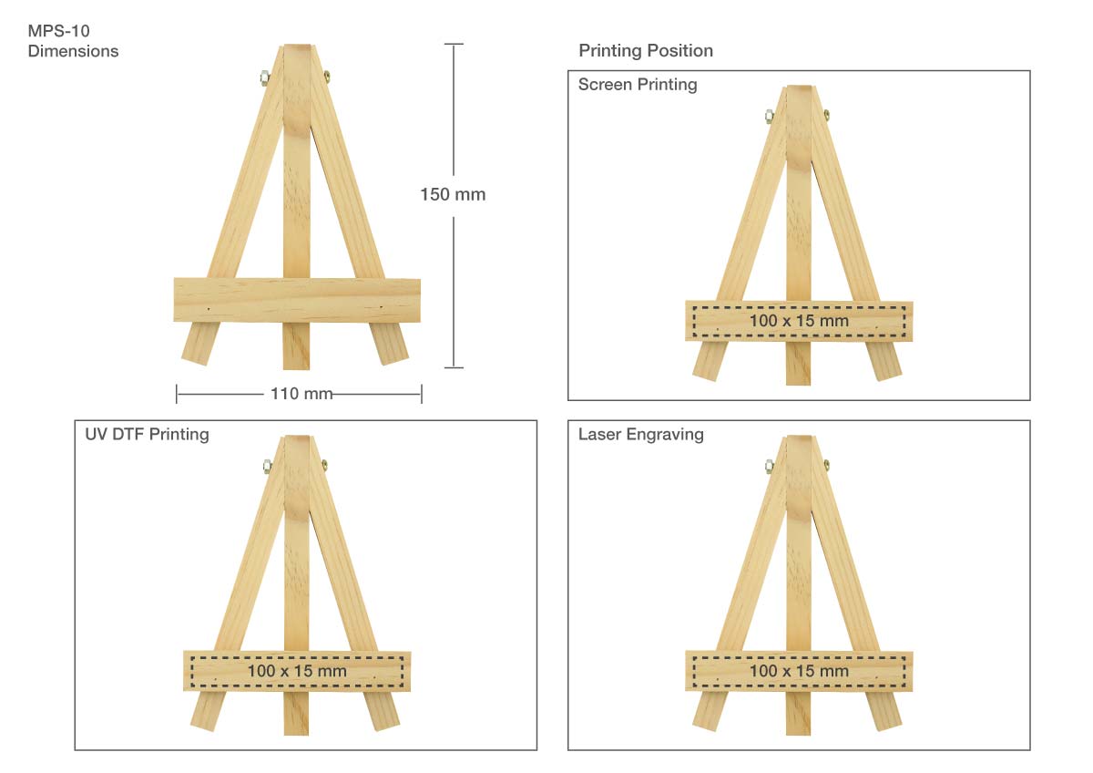 Bamboo Phone Holder Printing Details