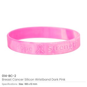 Breast Cancer Awareness Wristbands Dark Pink