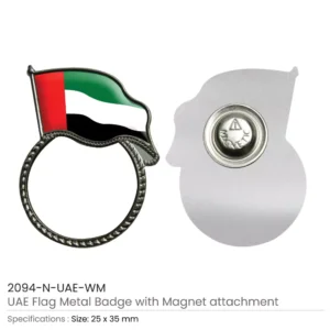 UAE Flag Design Badges in Metal with Attachment - Image 5