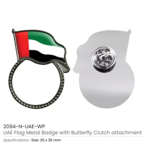 UAE Flag Design Badges in Metal with Attachment - Image 6