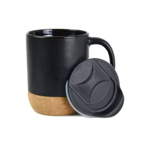 Ceramic Mugs with Lid and Cork Base 385 ml - Image 13