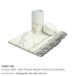 Prayer Mat with Tasbih in Tubular Box Best Ramadan Gifts - Image 4