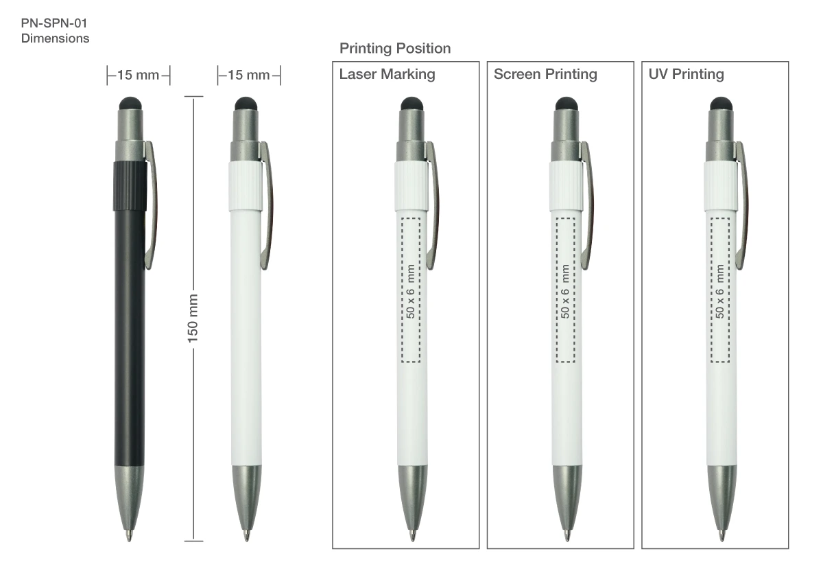 Stylus Metal Spinner Pens Printing Details