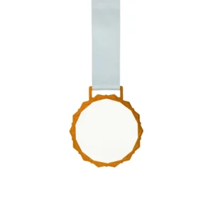 Glass Medal with Metal Frame and 3cm White Ribbon - Image 8