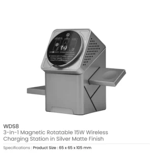 3-in-1 Rotating Charging Station 15W Fast Wireless Charging - Image 3
