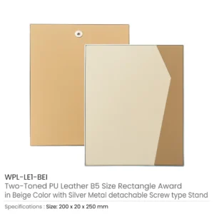 Two-Toned PU Leather Awards with Aluminum Frame & Stand – B5 Size in Luxury Box - Image 6