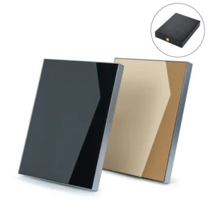 Two-Toned PU Leather Awards with Aluminum Frame & Stand – B5 Size in Luxury Box - Image 1
