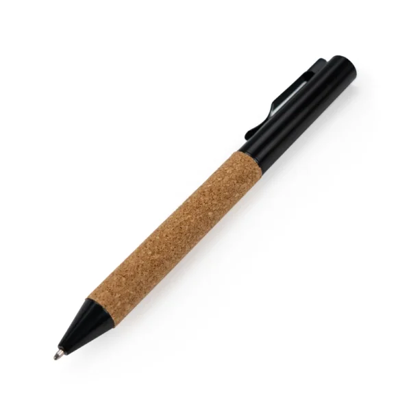 Black-Metal-Pen-with-Cork-Barrel-PN59-CO-Blank