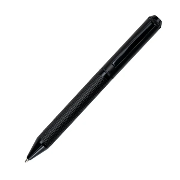 Black-Metal-Pens-with-Diamond-Textured-Design-Barrel-PN67-BLK-Blank