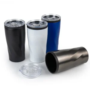 Double Wall SS Tumblers with PP Interior and Transparent Lid 580ml - Image 4