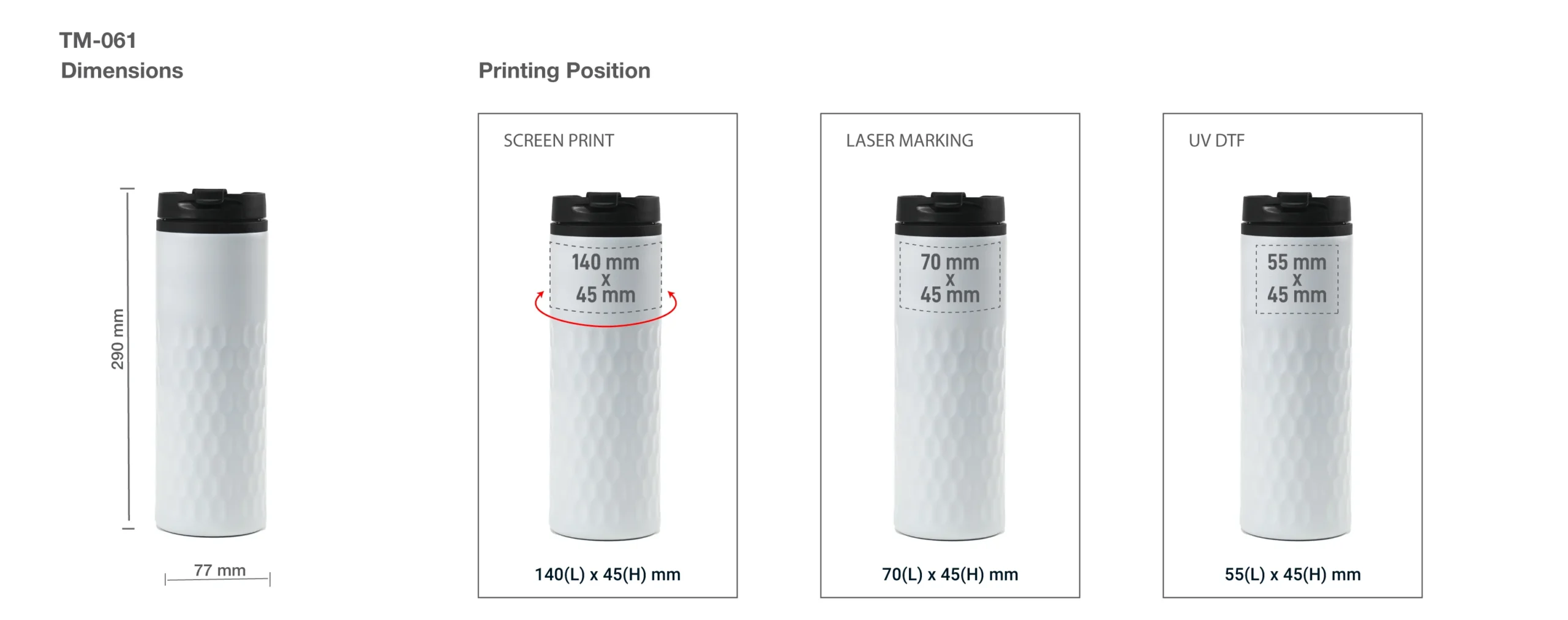 Honeycomb Design SS Bottles Double Wall with PP Interior 420ml TM 061 Printing Details scaled