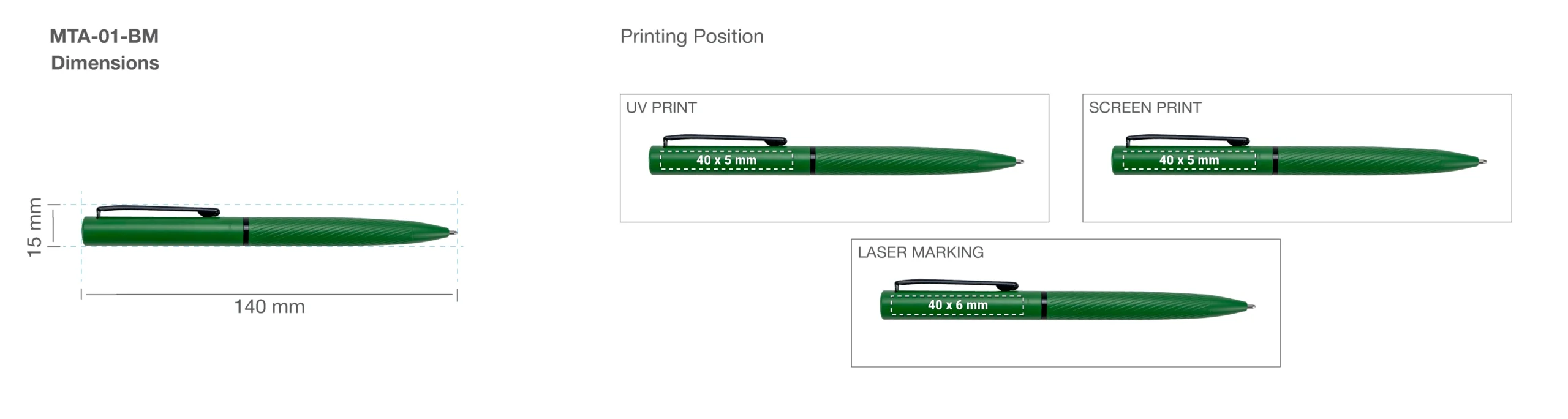 Metal Pens Matte Finish Printing Details Metal Pens Matte Finish Printing Details