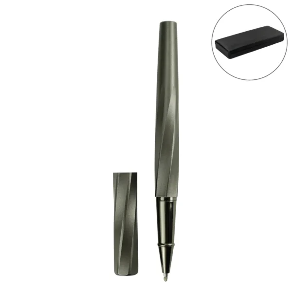 Rollerball-Pens-Swirl-Design-in-Gunmetal-Finish-with-PU-Leather-Box-PN62-Blank