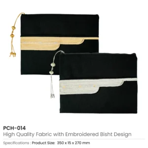 Laptop Sleeve Zipper Pouch with Tassel and Arabic Bisht Design Embroidery - Image 7