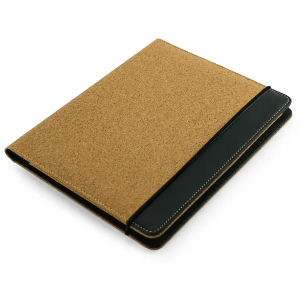 Cork-Cover-Folder-B5-Size-with-Notepad-Pen-and-Sticky-Notes-MB-10-Closed-View