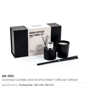 Scented Candle and Aroma Reed Diffuser with 6 Pcs Sticks Gift Sets - Image 3