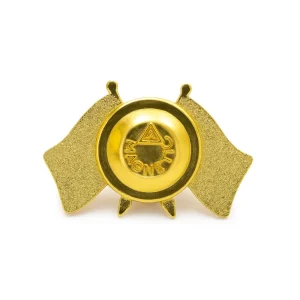 Twin Flag Metal Badges Golden Imprint Your Country Flag - Image 3
