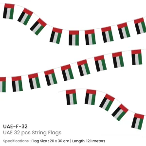 UAE String Flags and Flag Bunting 32Pcs - Image 5