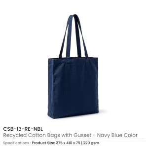 Recycled Cotton Tote Bags with Gusset 220 GSM - Image 7