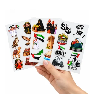UAE Day Stickers 3-Piece Set | UAE Flag & Patriotic Designs